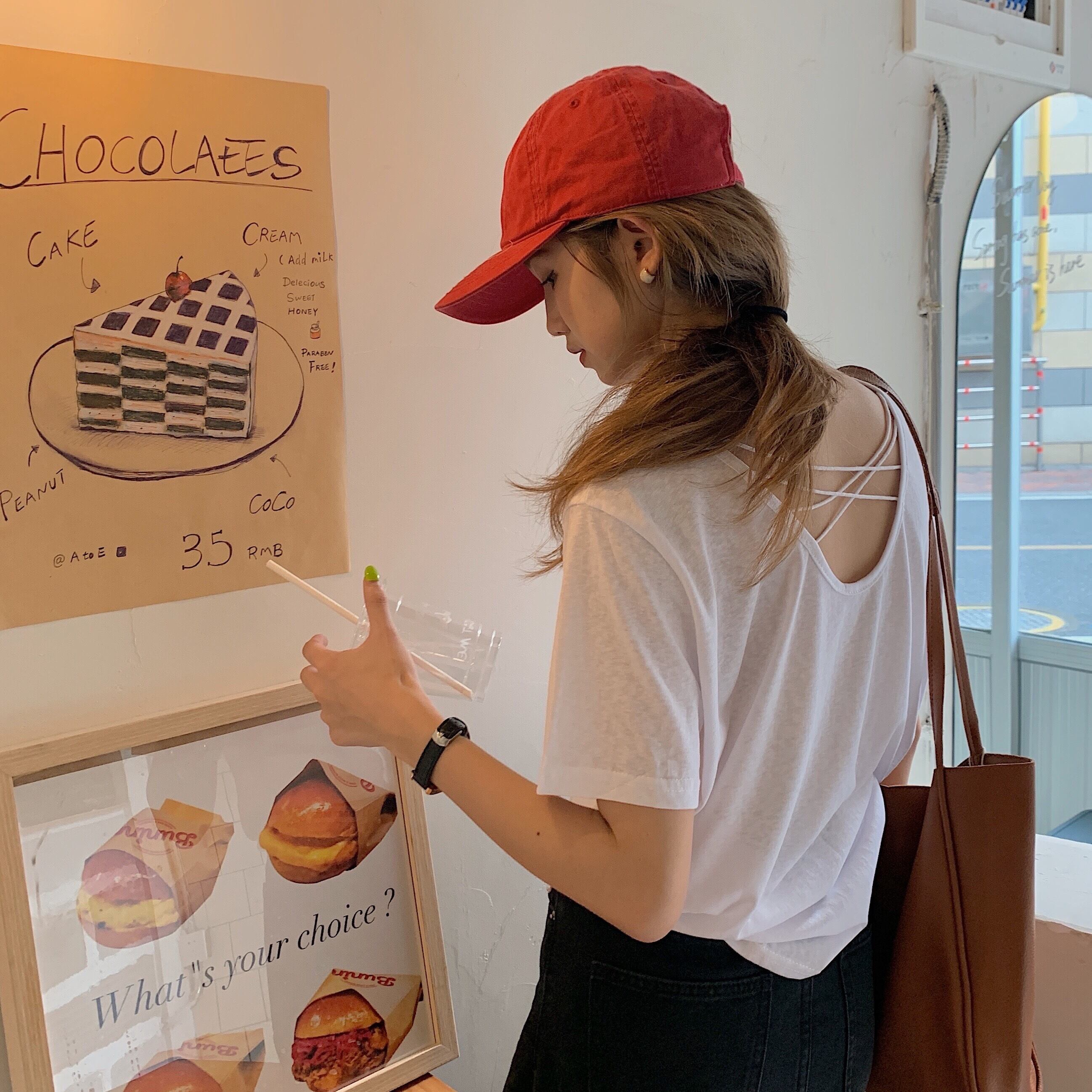 Tシャツ クロスホルター薄手サマールーズホワイトトップス 夏物 YY-ファッション12845079876