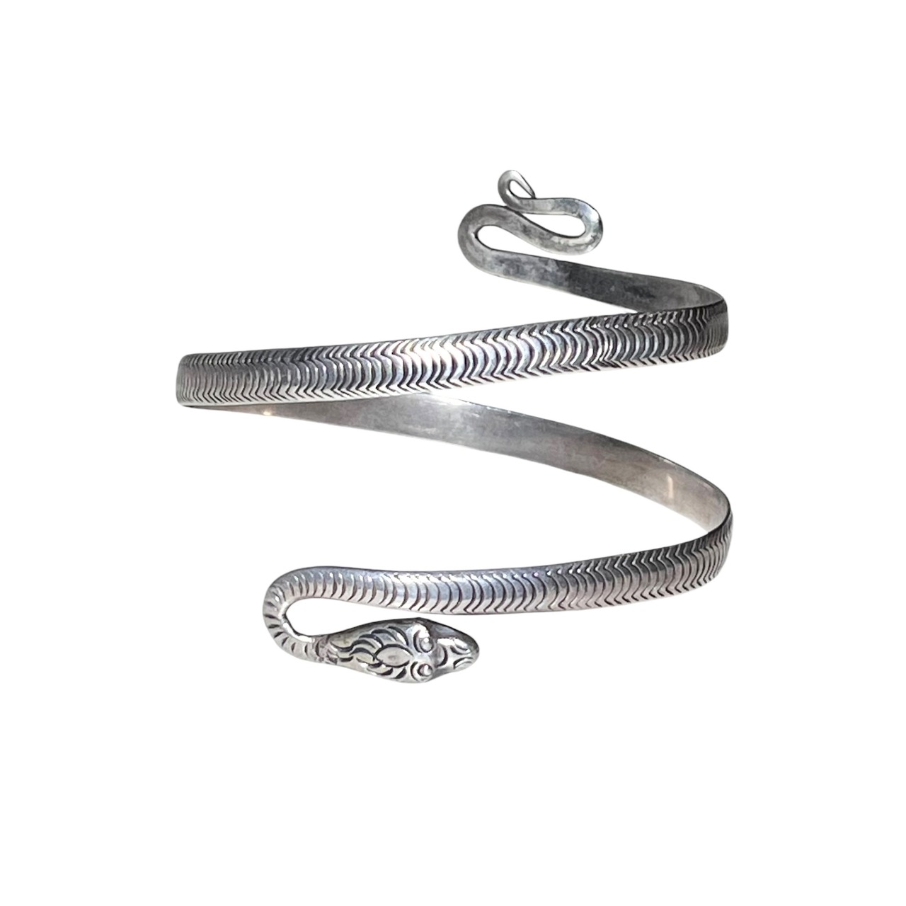 vintage silver snake bangle