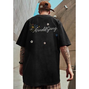 Floral script back print tee 1363