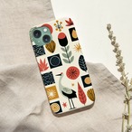 受注生産 iPhoneケース 記号いっぱいの民芸パターン｜フォークアート FMSY113A