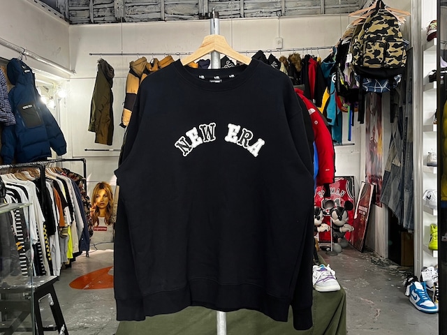 NEW ERA LOGO CREWNECK SWEAT BLACK XL 08828