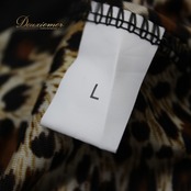 社交ダンス 衣装 ラテン ドレス ワンピース レッスンウェア パーティ衣装 女性用 レディース オールシーズン 黒 茶 ブラック系 ブラウン系 ヒョウ柄 フリル ヒョウ柄ドレス ラテン衣装 おしゃれ ドレッシー フリル付き お出かけ ストレッチ素材