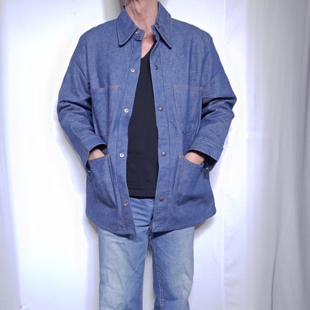 NOS !! 1980s~ SUI JAIL Denim Work Jacket with Stencil / USA 実物