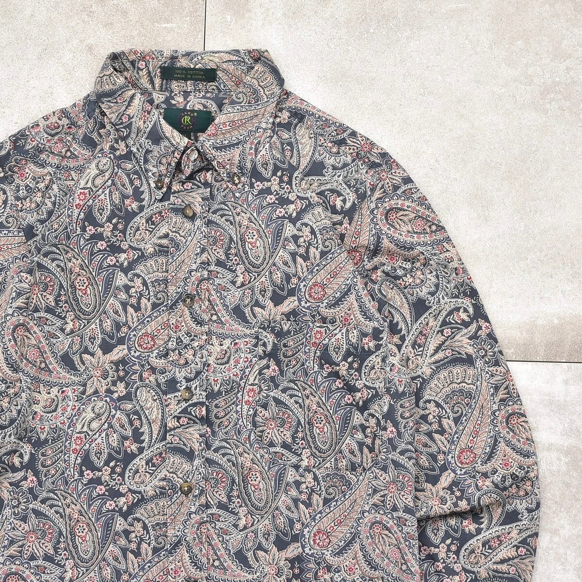 90's CLUB ROOM paisley pattarn BD shirt | 古着屋 grin days memory