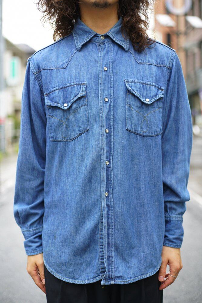 JC Penney] Vintage Denim Western Shirt 