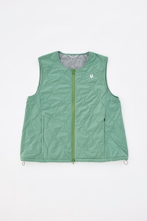 Sato Quilted Vest: Color Malachite