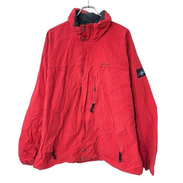 NAUTICA マウンテンパーカー XL レッド ノーティカ ジップアップ 
