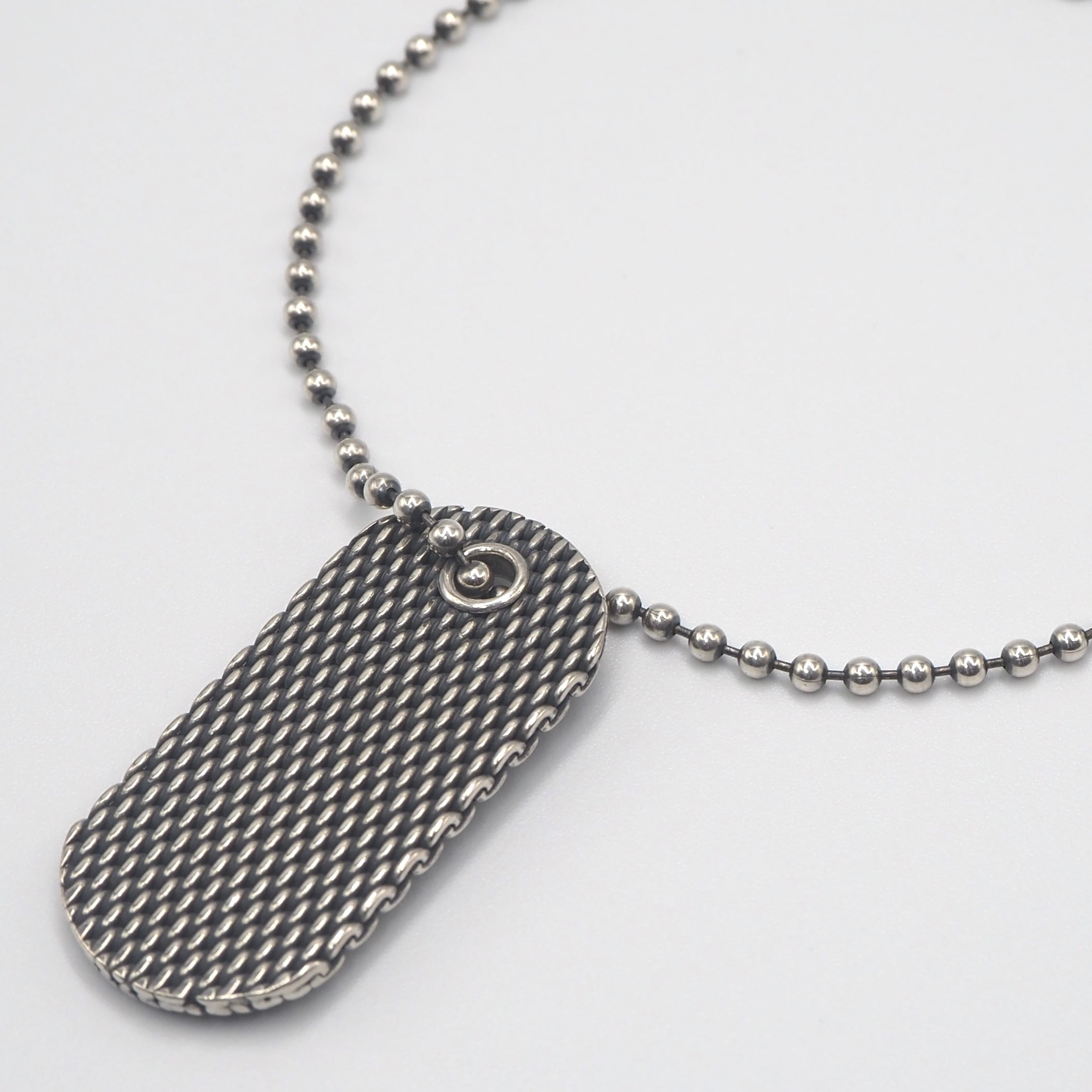 Tiffany&Co. サマセット メッシュタグ ボールチェーン ネックレス シルバー925 ティファニー