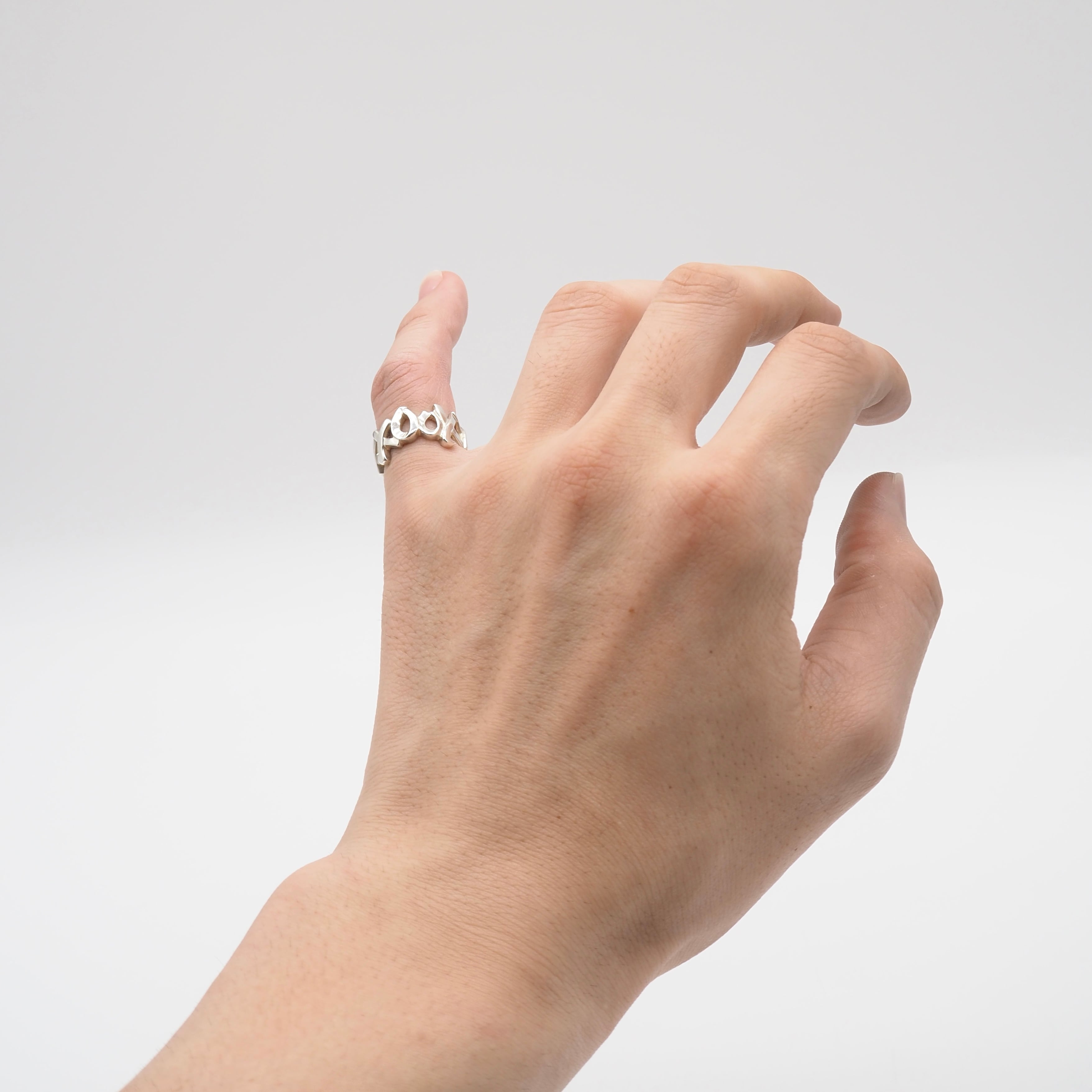 Tiffany&Co. 約9号 パロマピカソ ラブ&キス リング シルバー925