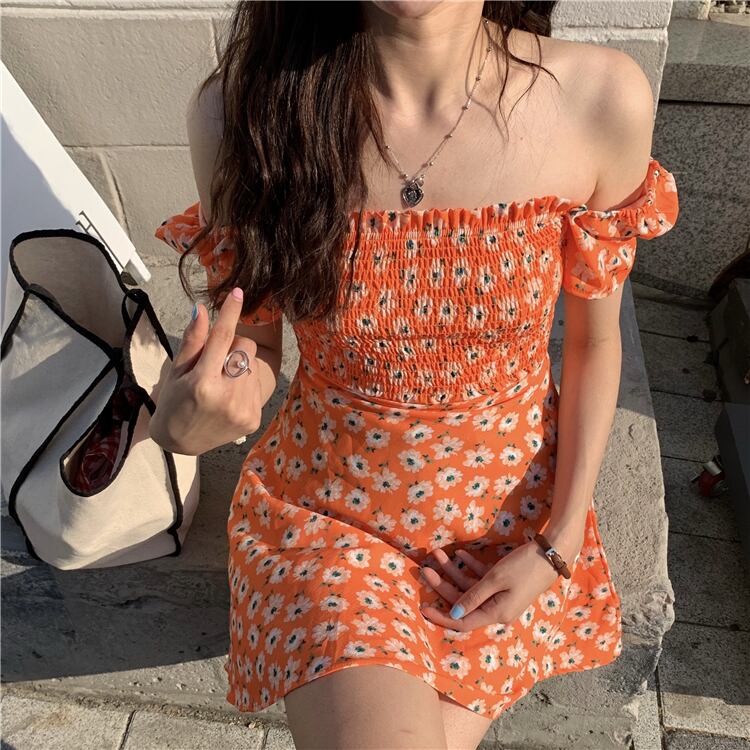 409 ワンピース 小花柄 オフショル Fourseasons