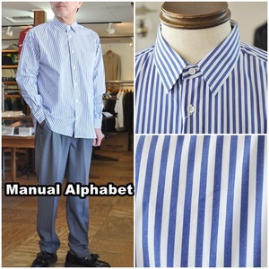 MANUAL ALPHABET マニュアルアルファベット　レギュラーシャツ　BASIC-RC-002  　レギュラーカラーシャツ