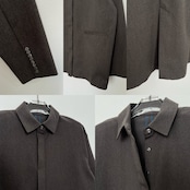 【受注予約:10月上旬入荷予定】フライフロント微起毛シャツJK/チャコールブラウン