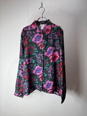 90’s Silk Floral Design Shirt