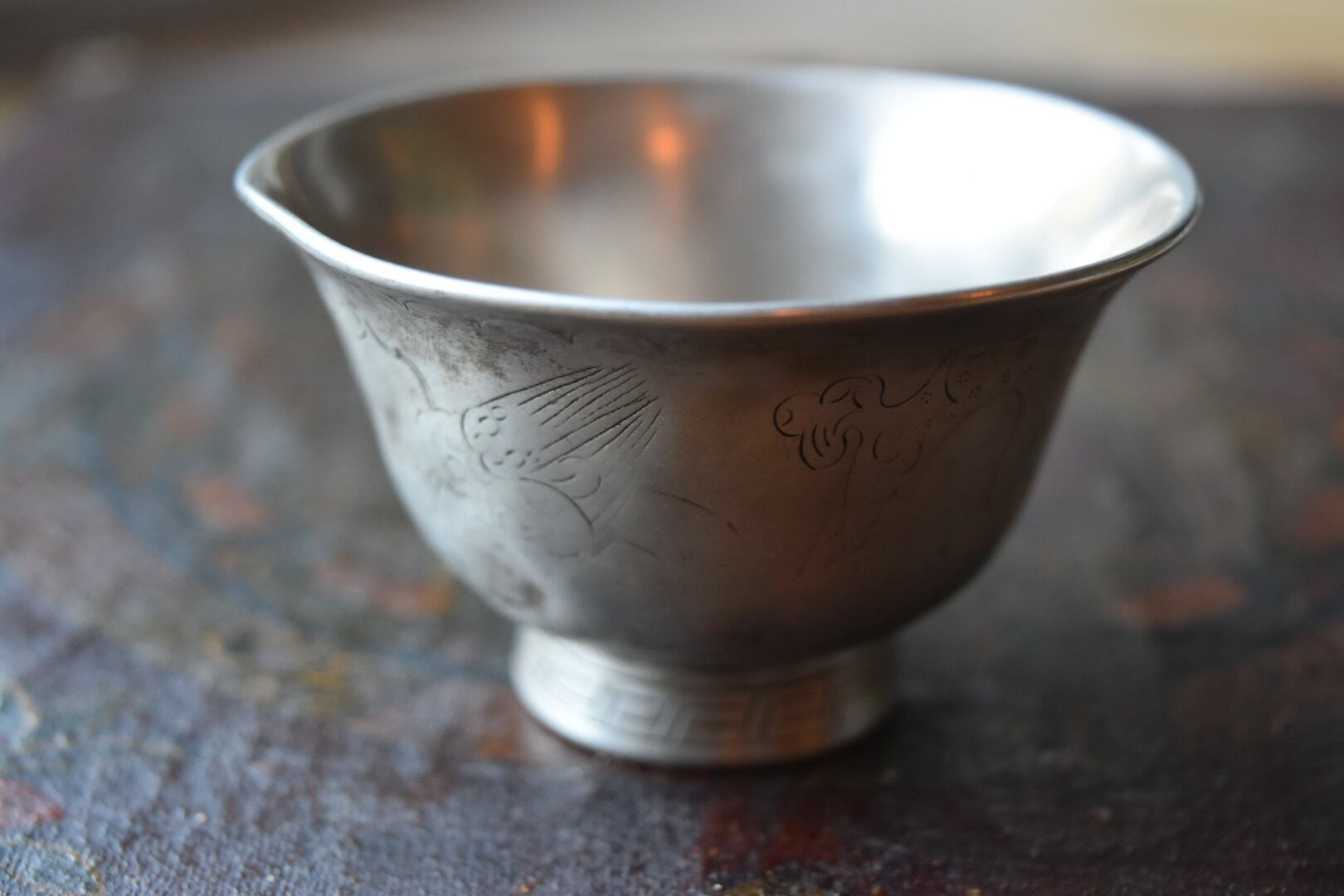 ラダック・龍柄彫り銀碗 | 旅する骨董屋 喜八 KIHACHI.ANTIQUE