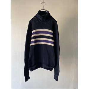 -Ralph Lauren- border cotton turtle knit