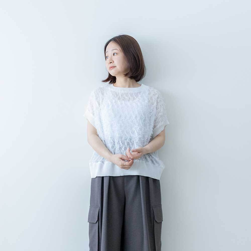 QTUME カットジャガードシアーリブコンビPO