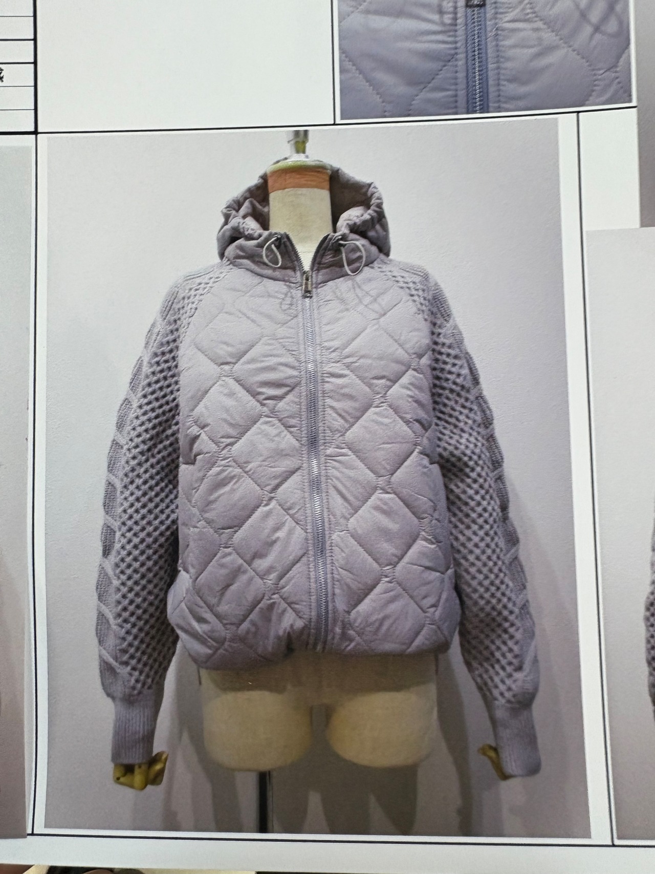 Praia 中綿ニット切替ブルゾン