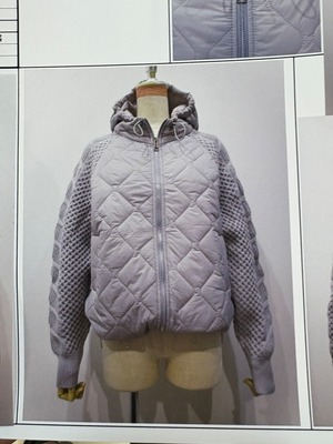 Praia 中綿ニット切替ブルゾン