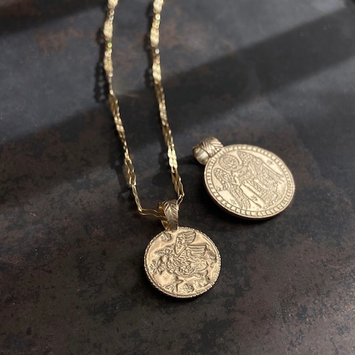 K10 Etching Pendant -Hanakuidori＜Plain＞ / 10金製 エッチングペンダント・花喰鳥 ＜プレーン＞