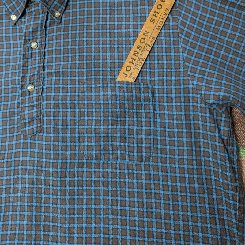 60s PILGRIM Pullover B/D Cotton Shirt (XL) DAN RIVER FABRIC