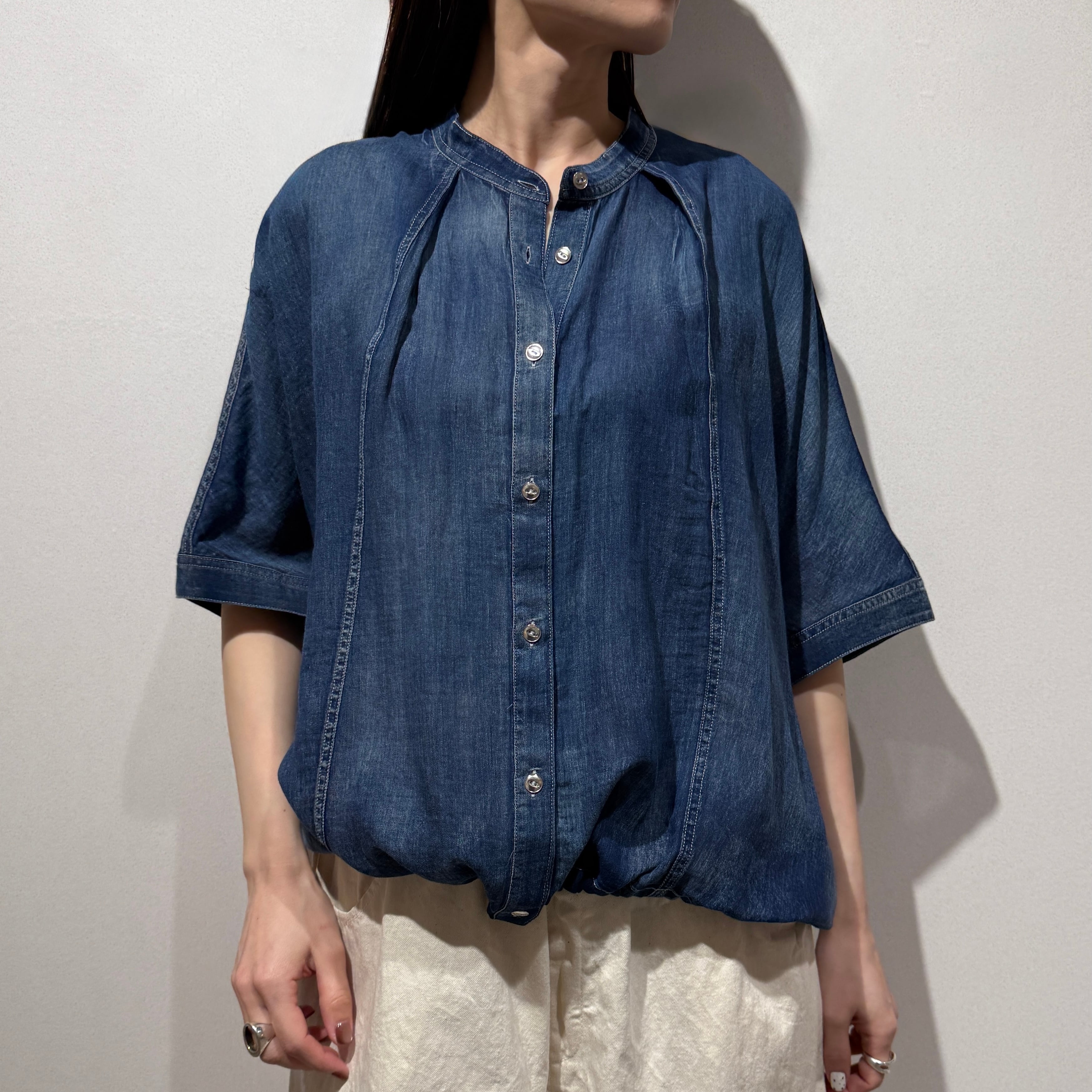 コットンシアーデニムシャツ