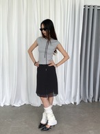 Cross-Back Cutout Ribbed Top