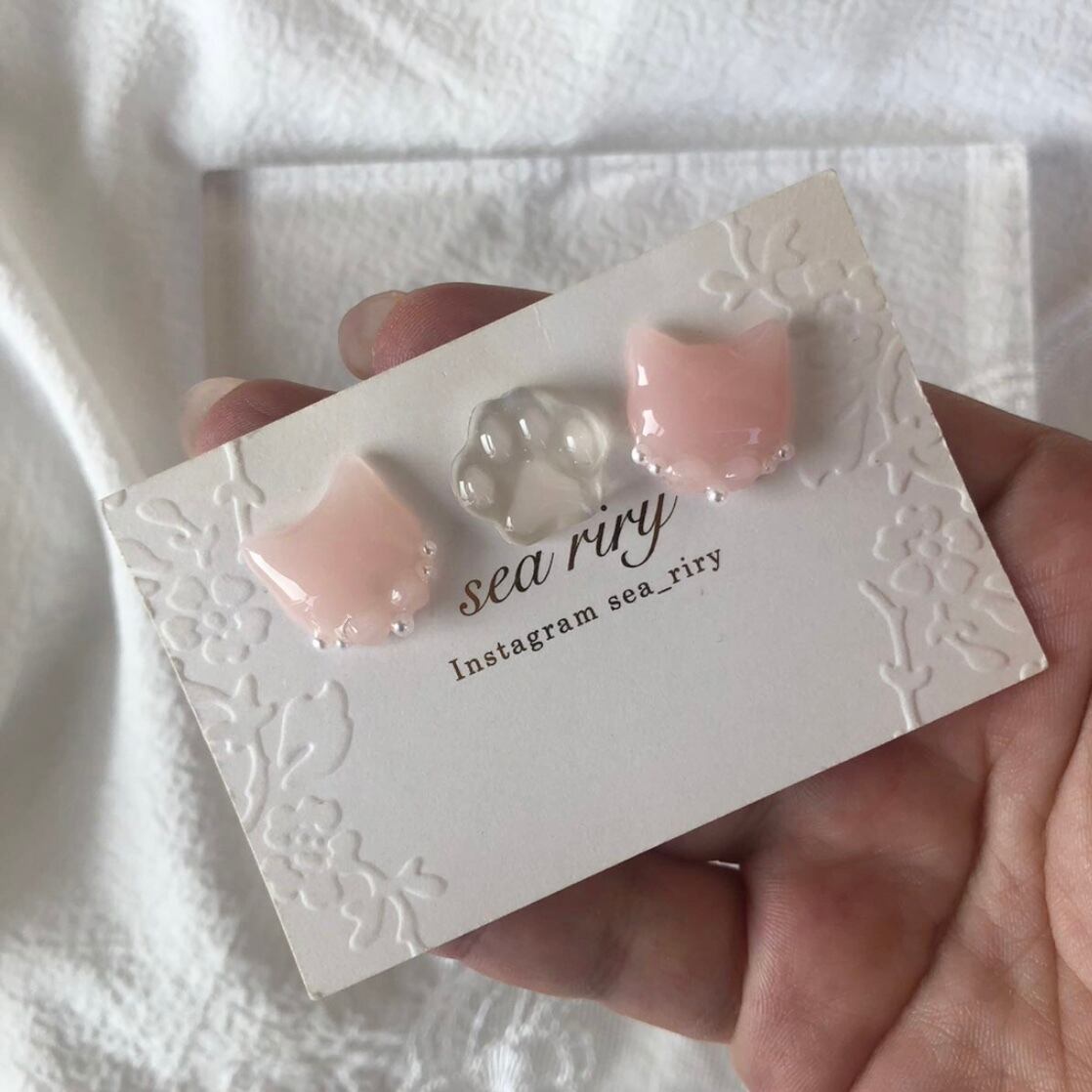 おめかし猫ちゃん♡ベビーヘアクリップ　ハンドメイド商品 おめかし猫ちゃん♡ベビーヘアクリップハンドメイド商品