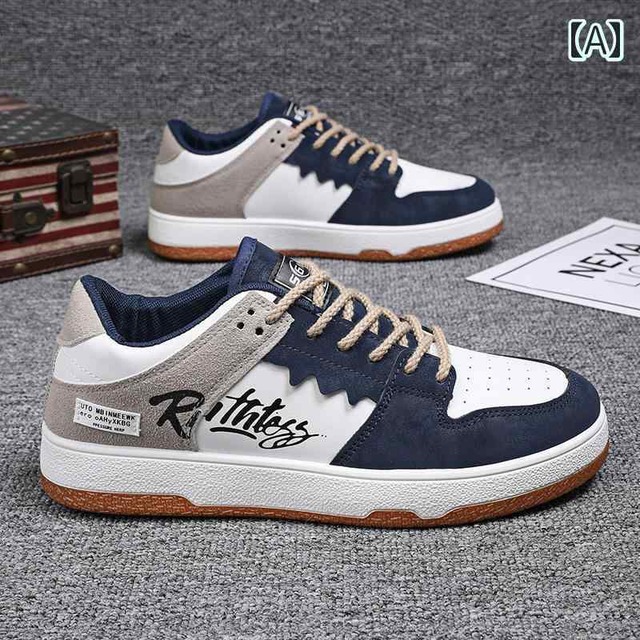 スニーカー スエード カラフル 個性的 おしゃれ ダッドスニーカー メンズ 韓国男子 トリコロール 切り替えデザイン マット レザースニーカー レトロ 運動靴 青 赤 白 くすみカラー ニュアンスカラー オシャレ こなれ感 ストルート 華やか ポップ