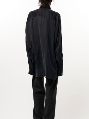 【26AW】Maison MIHARA YASUHIRO ミハラヤスヒロ / シャツ / Attached Tie Long Sleeve Satin Shirt