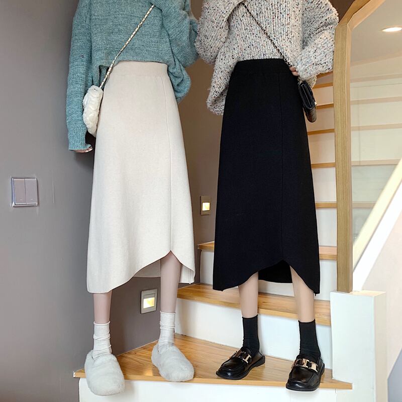 スプリングオータムスカート ウィンターニットAライン 春物 秋物 冬物 試着室80963295628