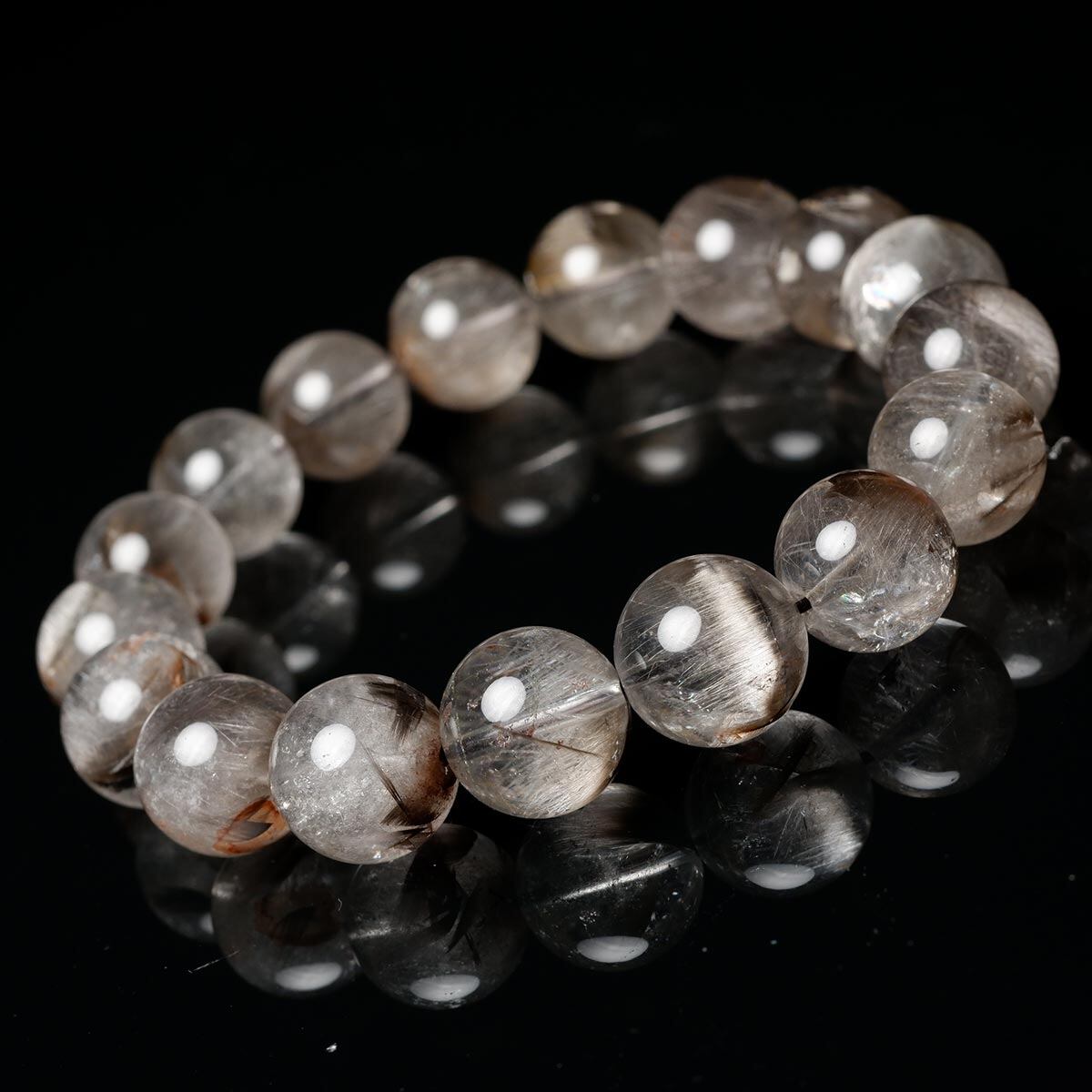 プラチナルチルクォーツ ブレスレット 13mm  211-1263