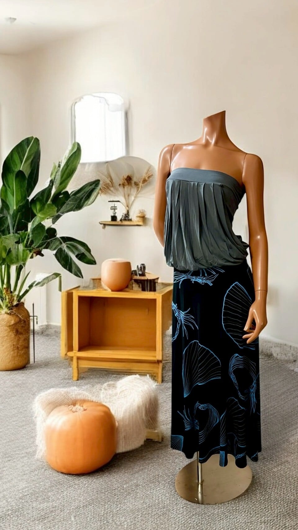 YOGAベアトップ 無地 グレー