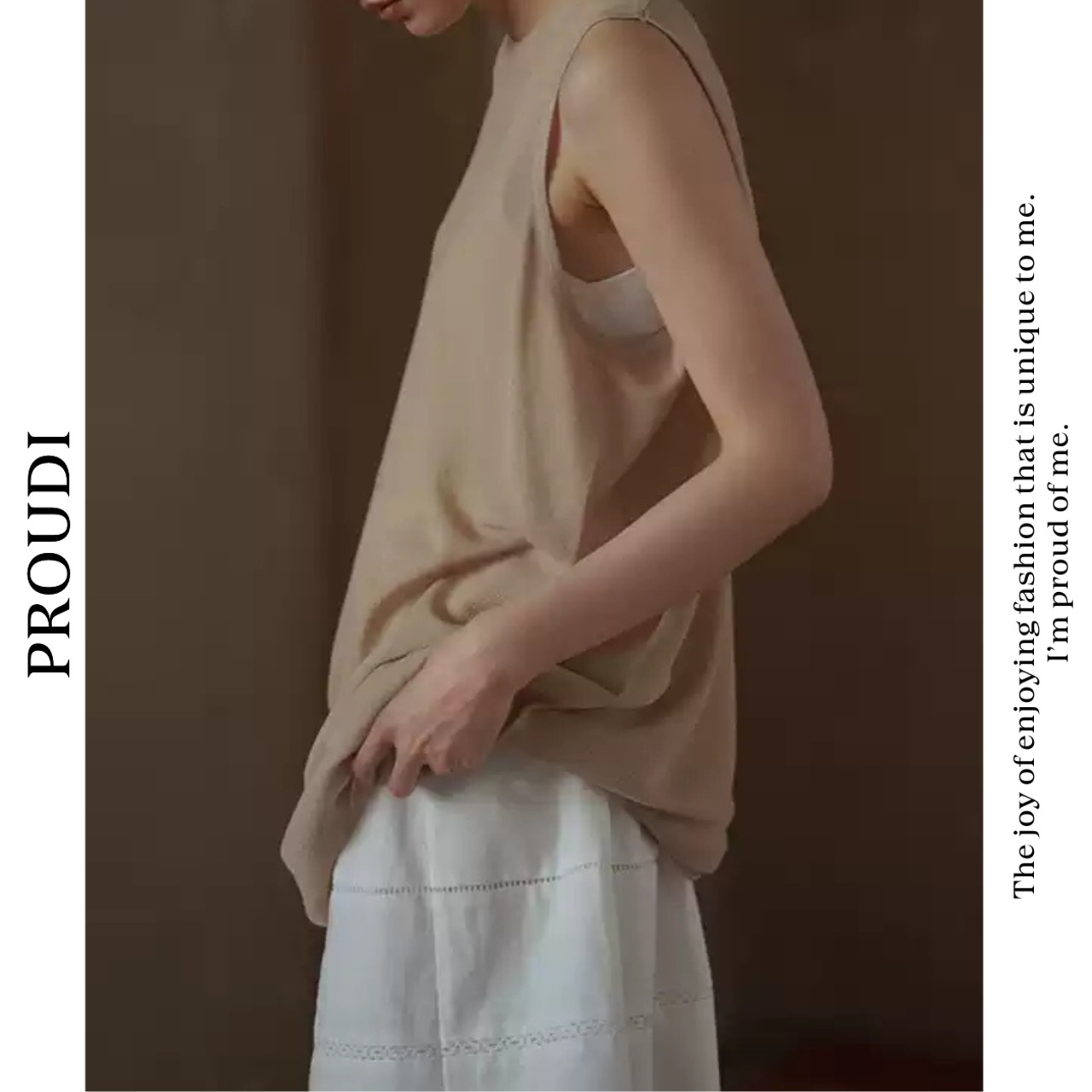 【ルーズシルエットニットノースリーブ】P00318