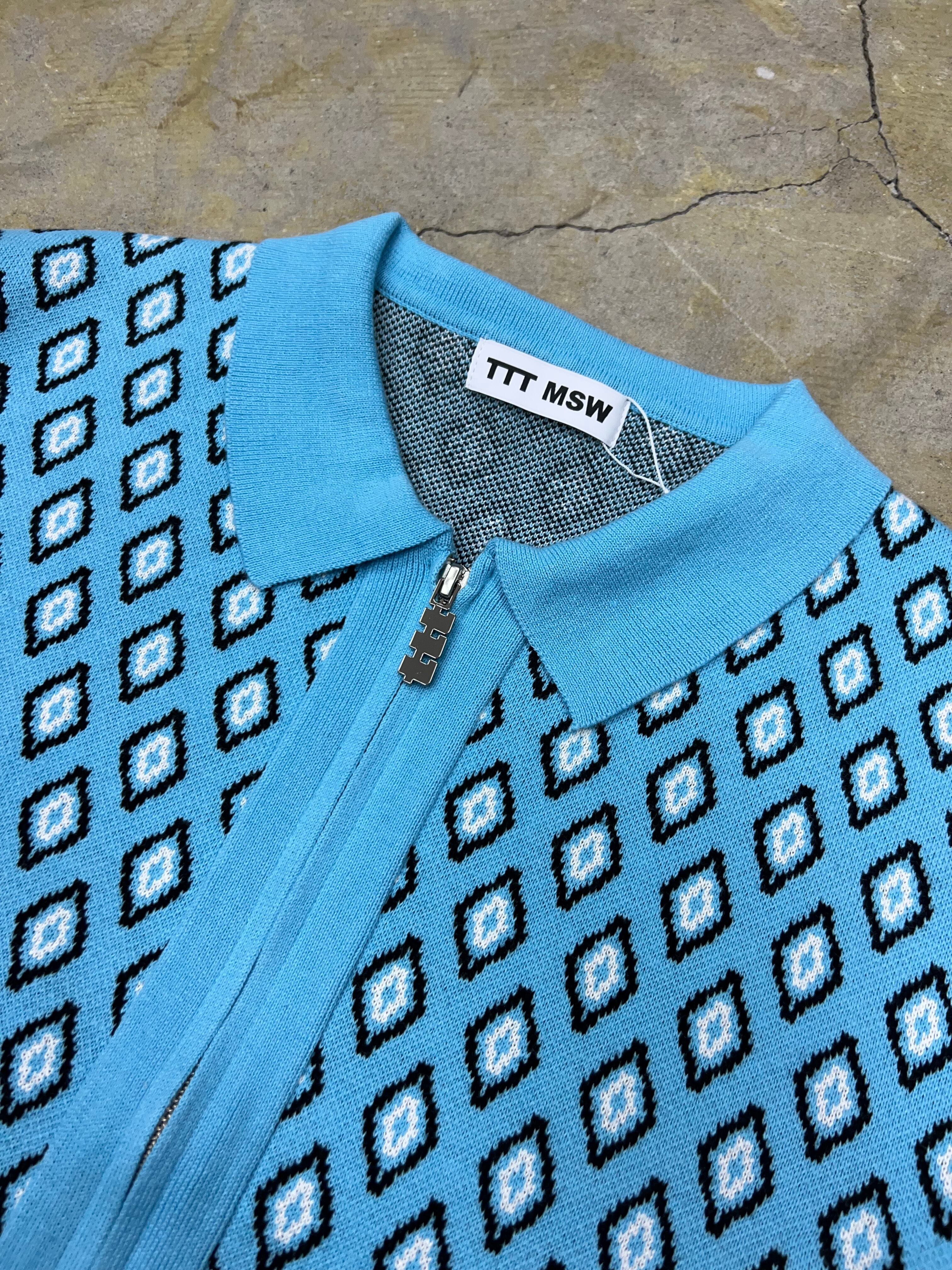 TTT_MSW Diamond Knit Polo グリーン 新品 タグ付き M