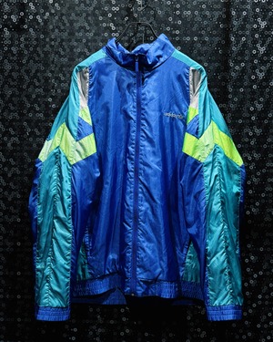 【ÆIEM】"adidas originals"vintage Bright-Color Multi Chevron Panel Nylon Jacket