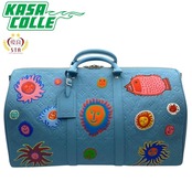【LOUIS VUITTON】ルイ・ヴィトン  草間彌生 / キーポル・バンドリエール 50 / トリヨン・モノグラム レザー/ FACES / ブルー / M21713 / 新品未使用