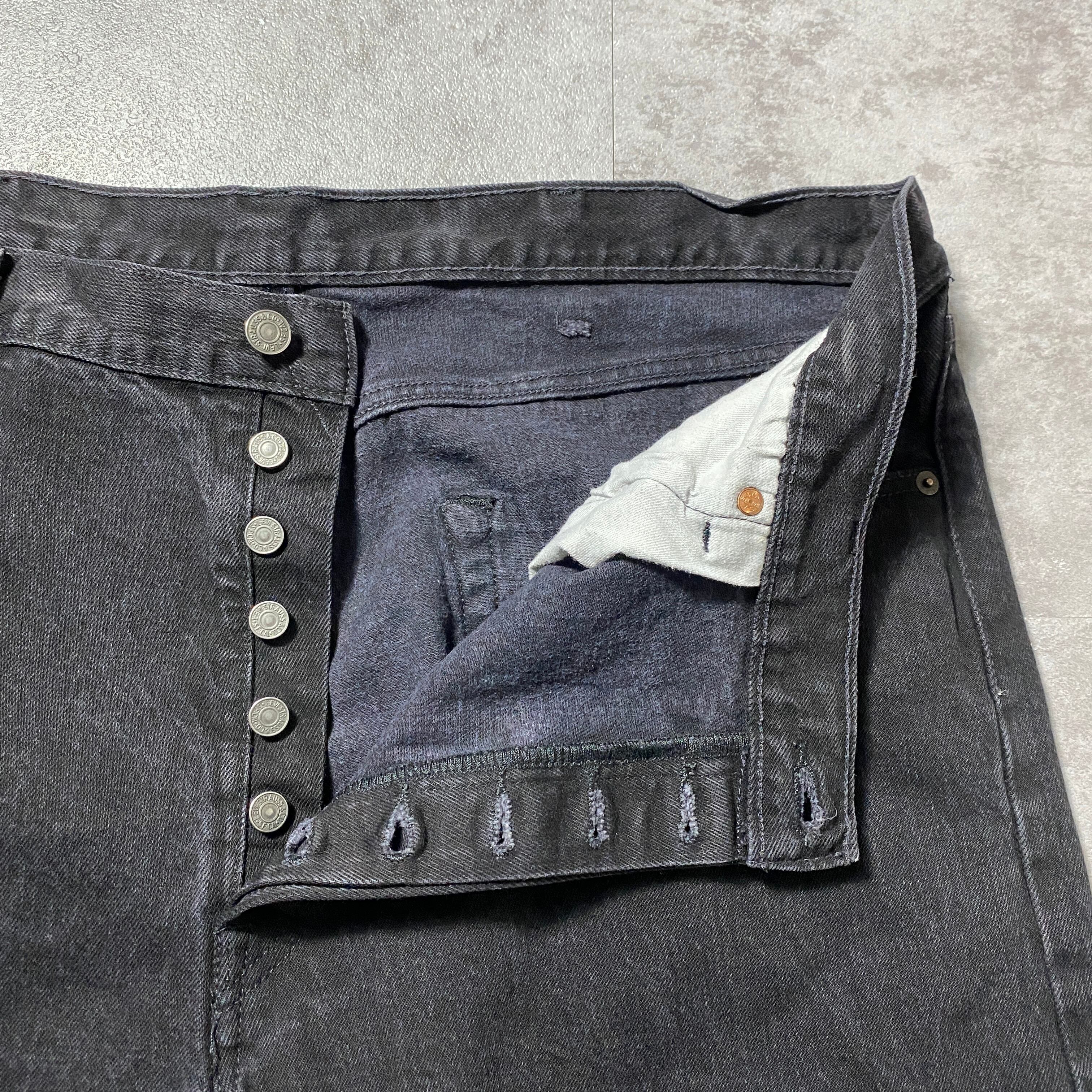 W40 L32】Levis 501 リーバイス ボタンフライ ストレート ブラック