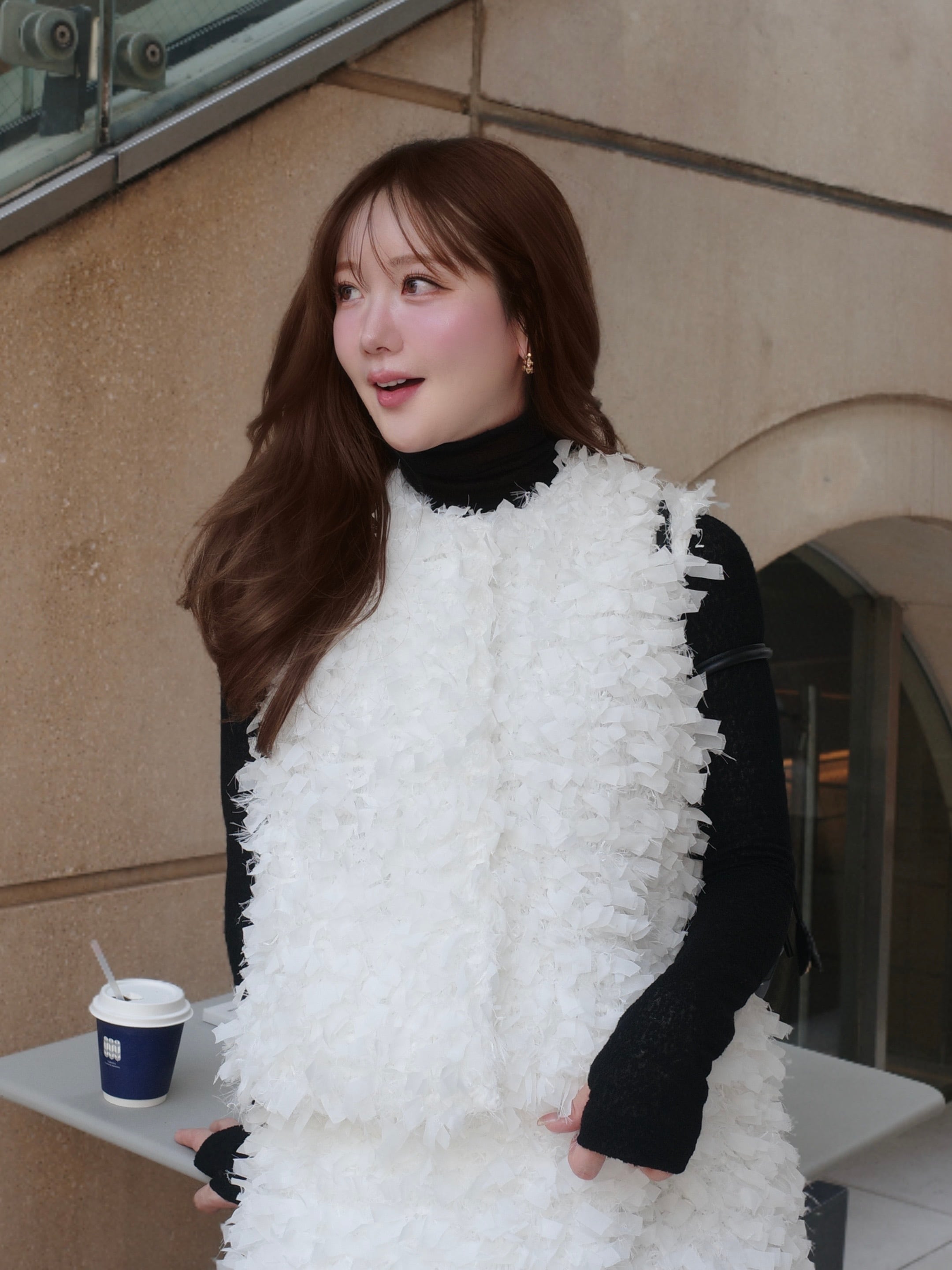 予約】sugar gilet / white (11月上旬発送予定) | HYEON
