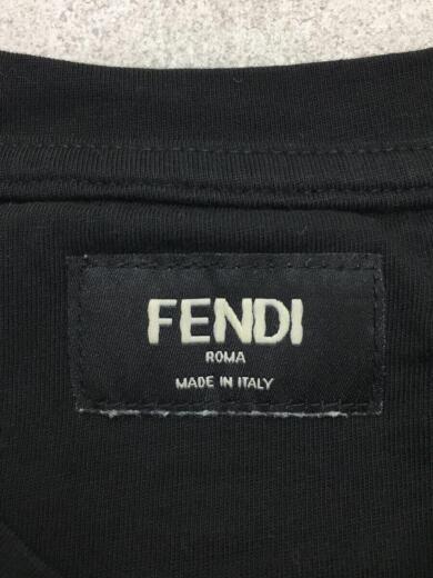 FENDI フェンディ ビッグ ロゴ プリント Tシャツ/メンズ/M☆ブラック ...