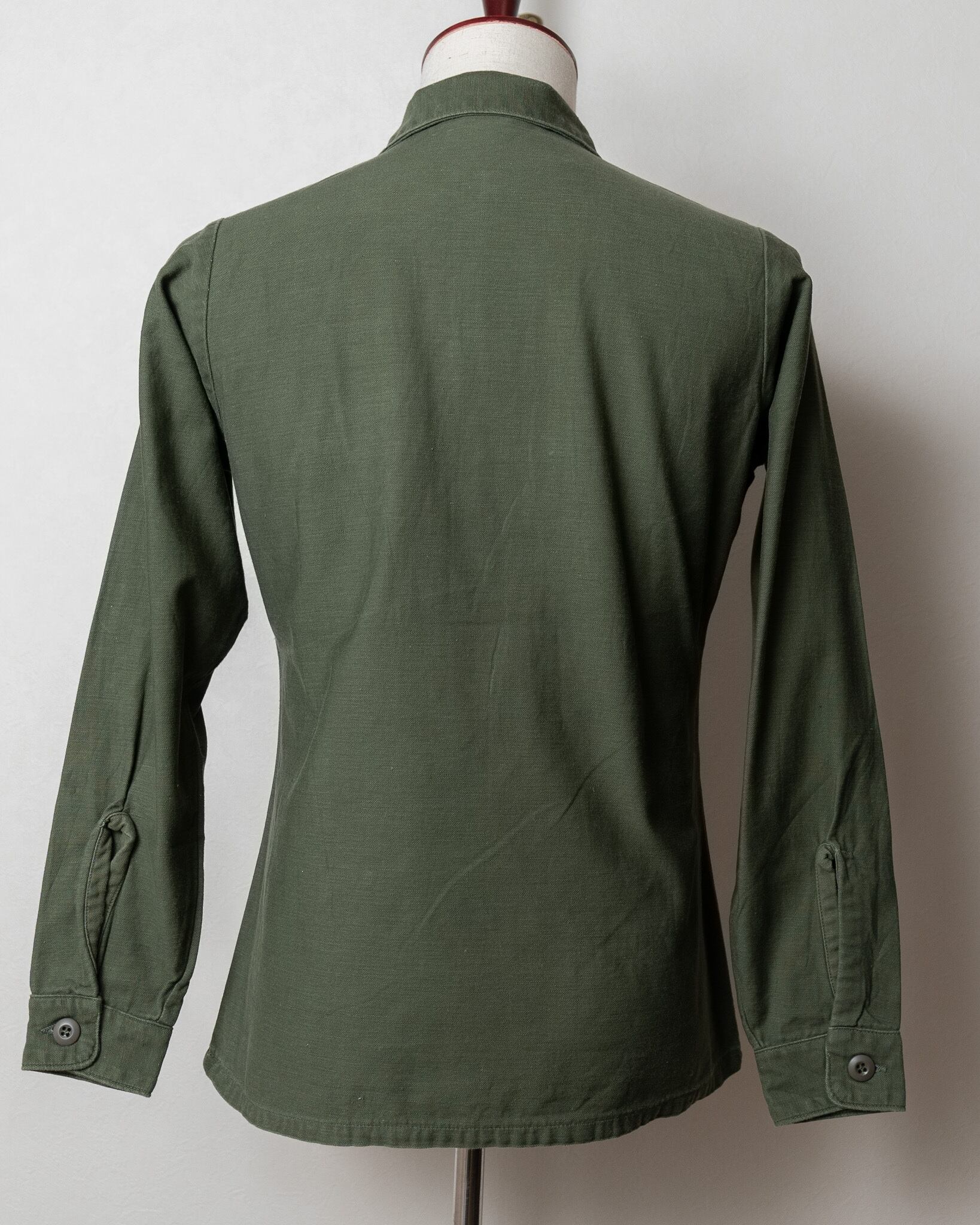 14 1/2】U.S.Army 70's OG-107 Utility Shirt Cotton100％ 