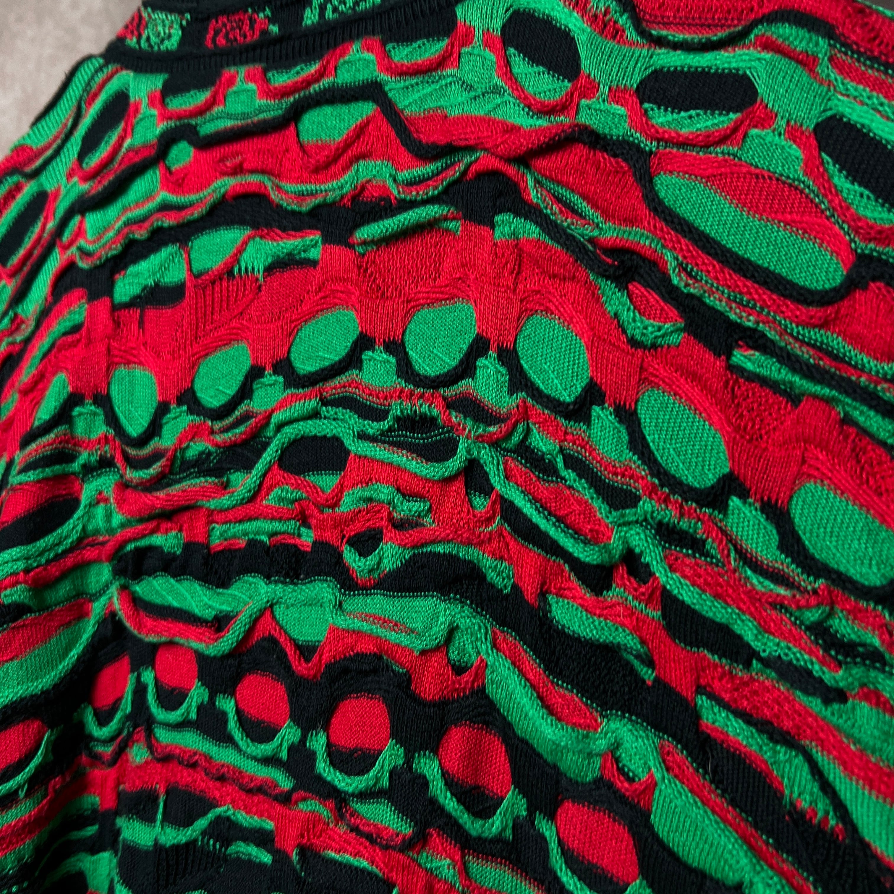 90's COOGI 3D KNIT ZIP JACKET 90年代 クージー 3Dニットジャケット