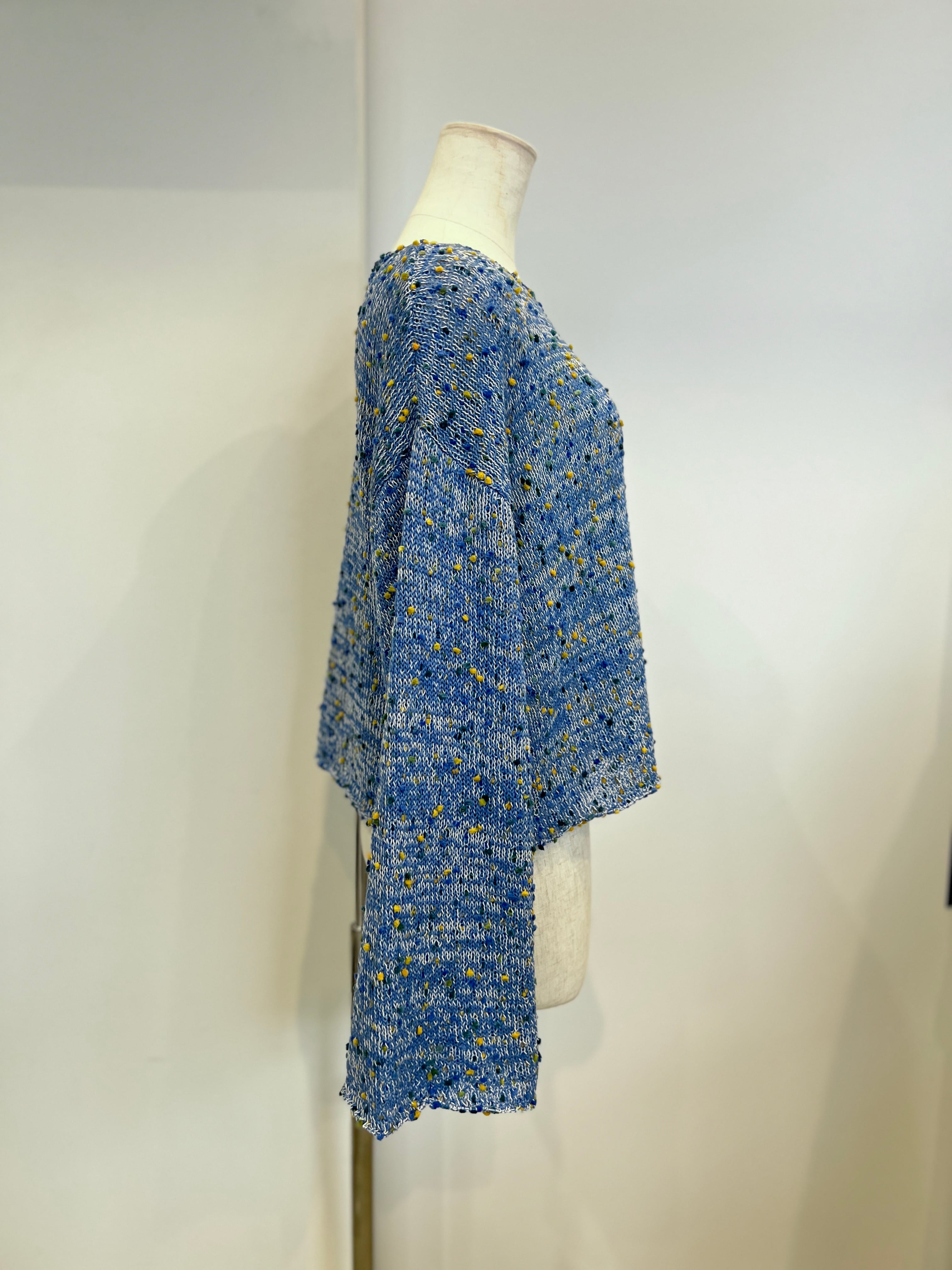 【SELECT】ponponヤーンワイドスリーブプルオーバー