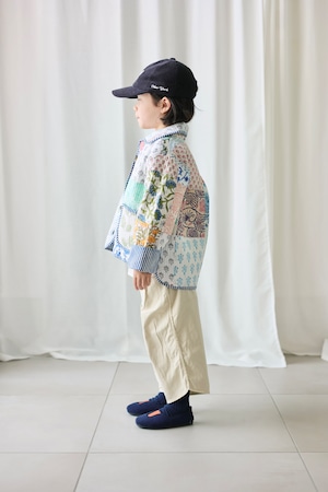 ＜PHET AND PLOY＞QUILTED JACKET キルト ジャケット キッズ（khaki stripe）