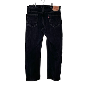 【W36×L30】Levi’s 505 ブラックデニム　革パッチ