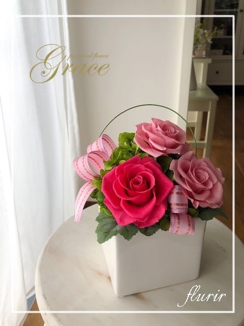 プリザーブドフラワーアレンジ「ロゼ」 | graceグラース