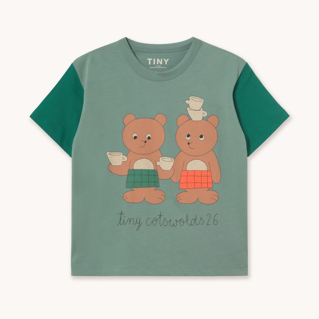 【DROP1】TINYCOTTONS / TINY TEA ROOM GRAPHIC TEE - teal