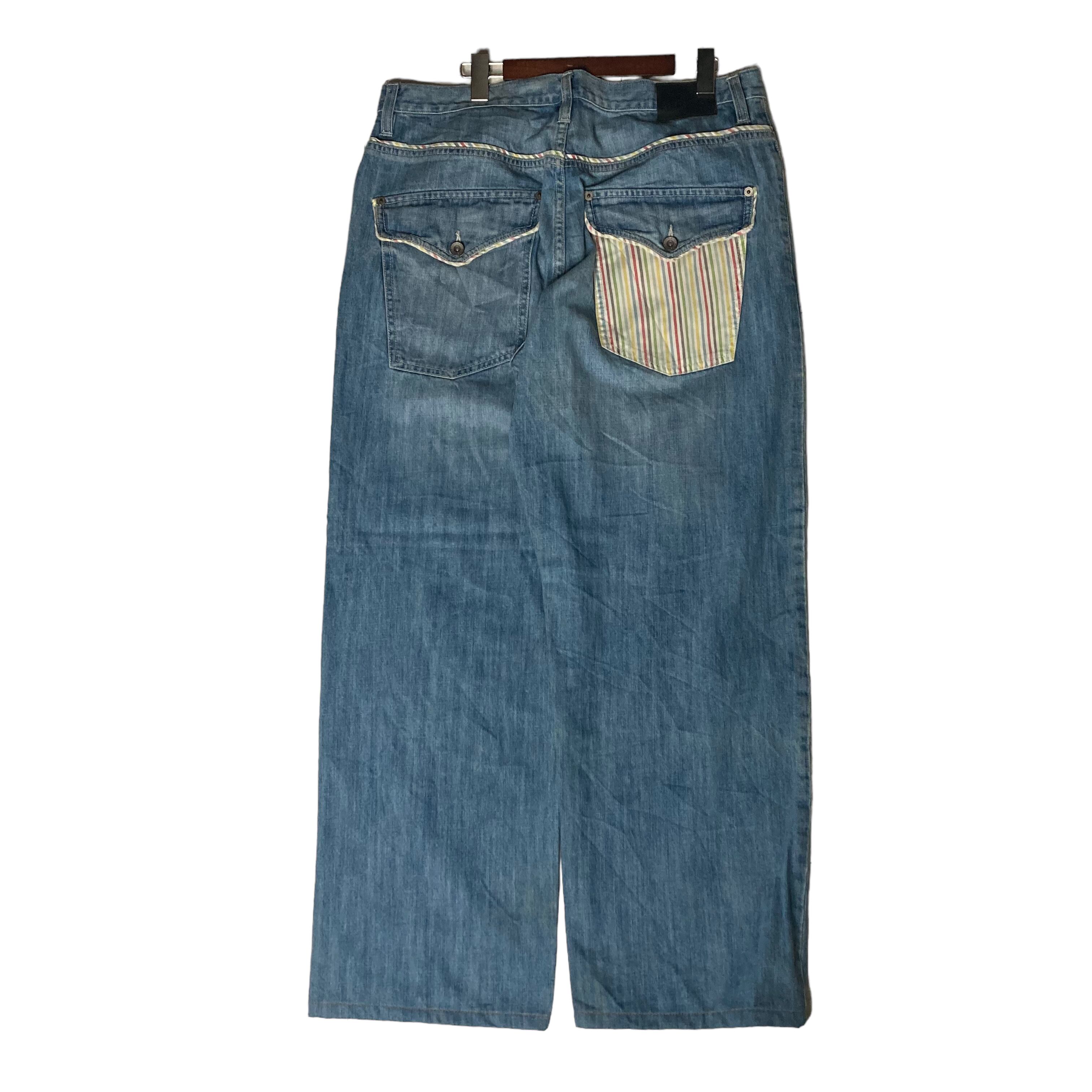 W36×L30】SEAN JOHN Hip Hop デニムパンツ 革パッチ | 古着屋OLDGREEN