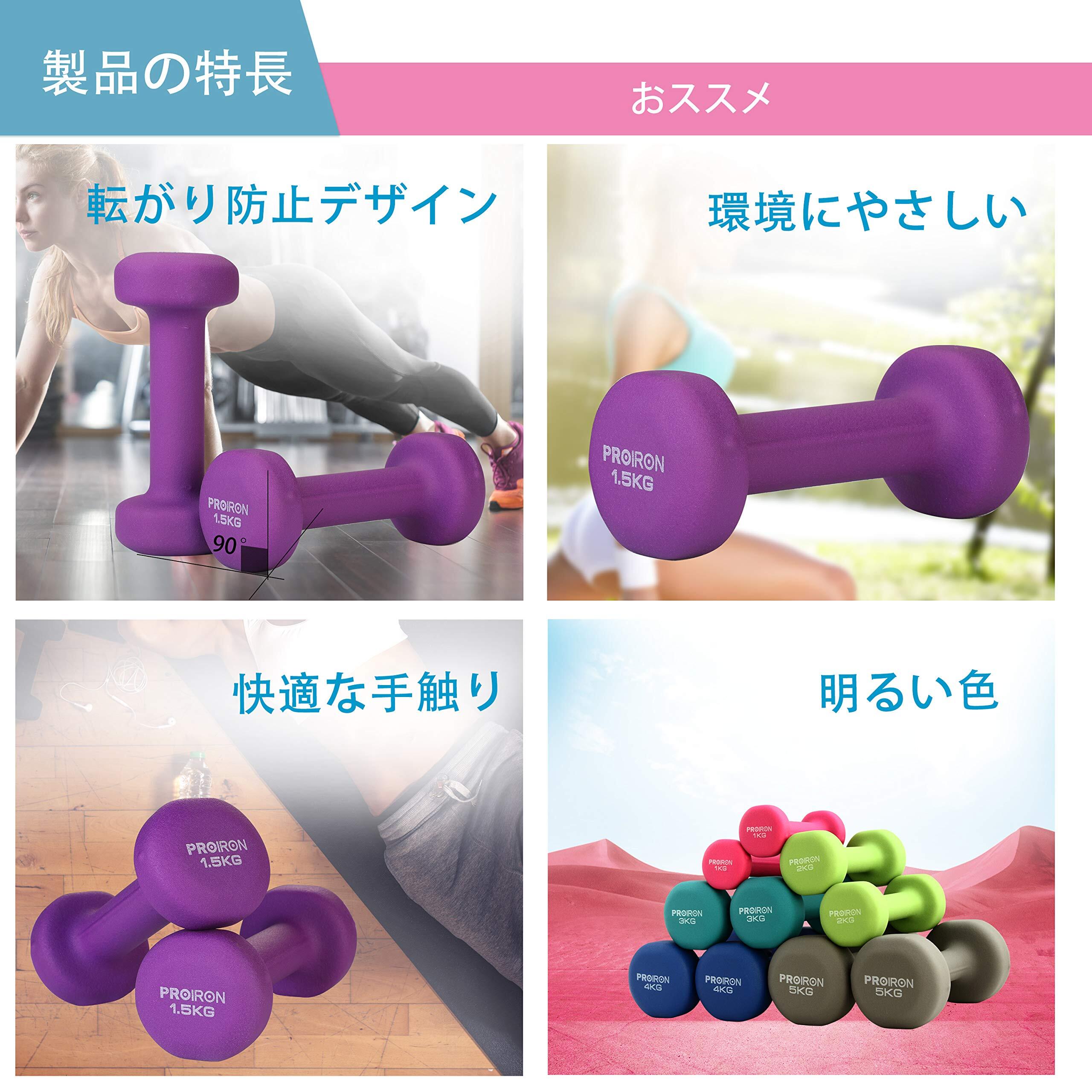 PROIRON 鋼 ダンベル だんべる 24kg 1個 鉄アレイ ﾀﾞﾝﾍﾞﾙ