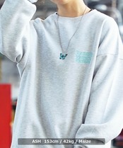 ◆ドロスト ロゴ刺繍 ルーズスウェット◆sb-t1140042q