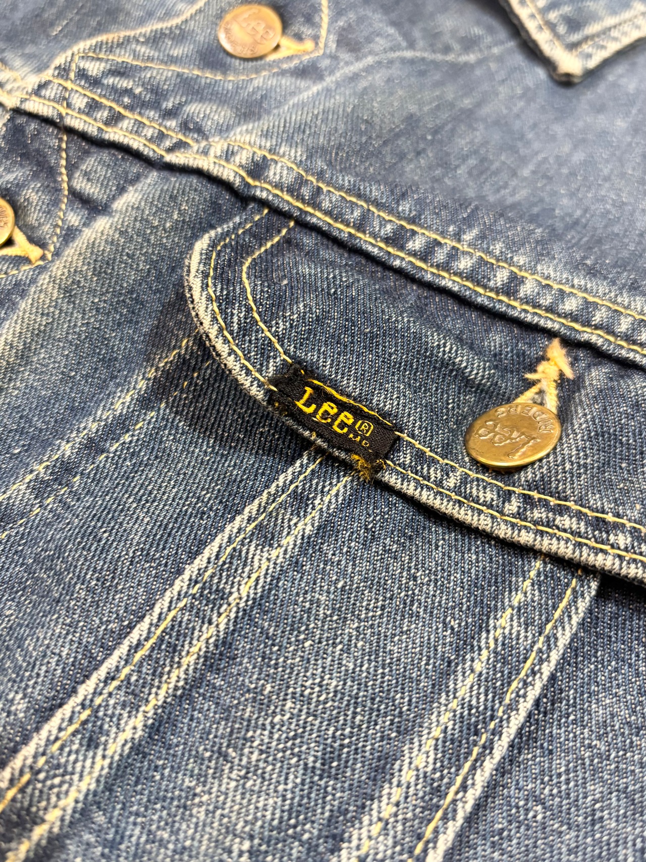 70s Lee "101-J" DENIM JACKET MADE IN USA Size 42-REGULAR